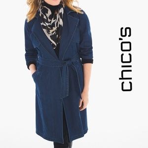 Chico's Denim Trench Coat (NWT)